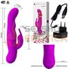 Vibrador rotativo, full siliconado. 30 funciones y 7 rotaciones. Recarga por USB